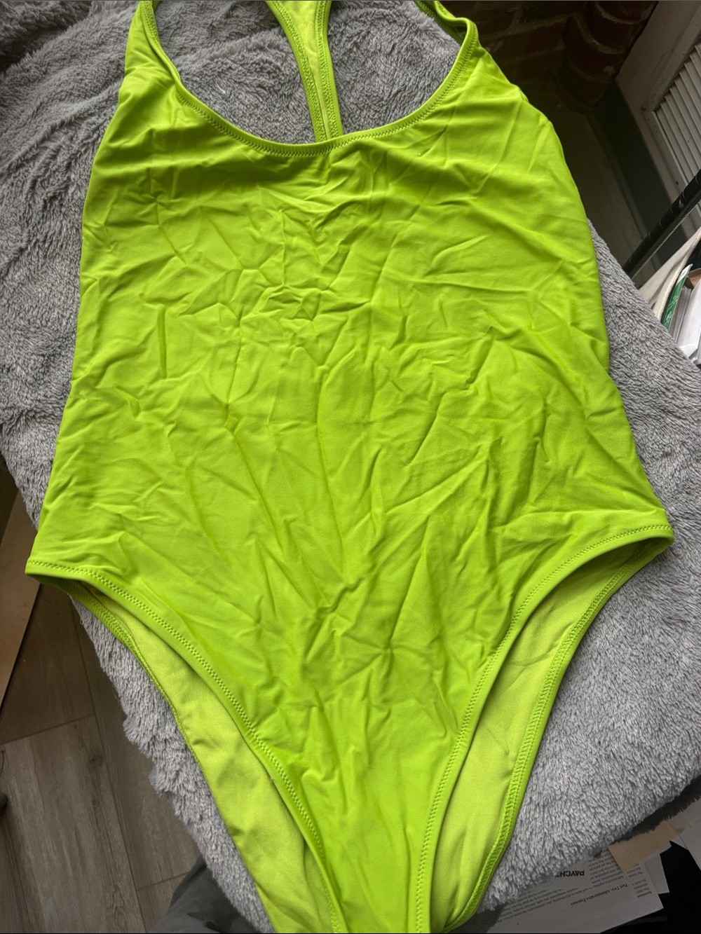 California Waves Neon Lime One-Piece Swimsuit